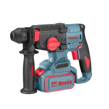 Ronix 20V Bürstenloser Akku-Bohrhammer, 2,5 J inkl. 2 x 4,0Ah Akku + Ladegerät