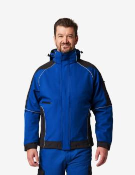 FHB Walter Softshelljacke, royalblau-schwarz, Größe 2XL