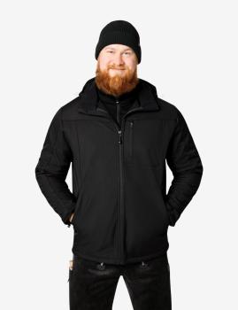 FHB Jannik Softshelljacke, schwarz-schwarz, Größe 2XL