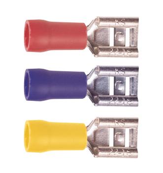 HM Müllner Flachsteckerhülsen 6,3mm, Gelb – Typabbildung
