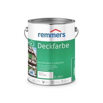 Remmers Deckfarbe – weiß – 5 l