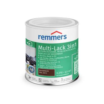 Remmers Multi-Lack 3in1 – nussbraun (RAL 8011) – 0,375 l
