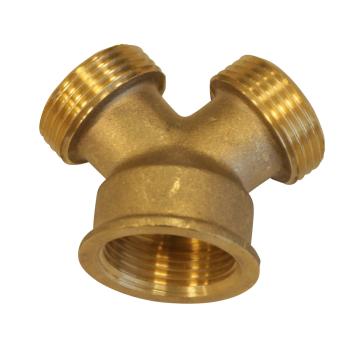 Sirocco Messing-Y-Verteiler 2 x 3/4 Zoll AG x 1 Zoll IG – Produktabbildung