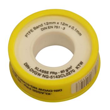 Sirocco PTFE-Gewindedichtband 12 mm x 12 m x 0,1 mm – Produktabbildung
