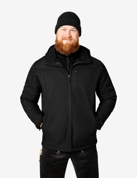 FHB Jannik Softshelljacke, schwarz-schwarz, Größe 2XL