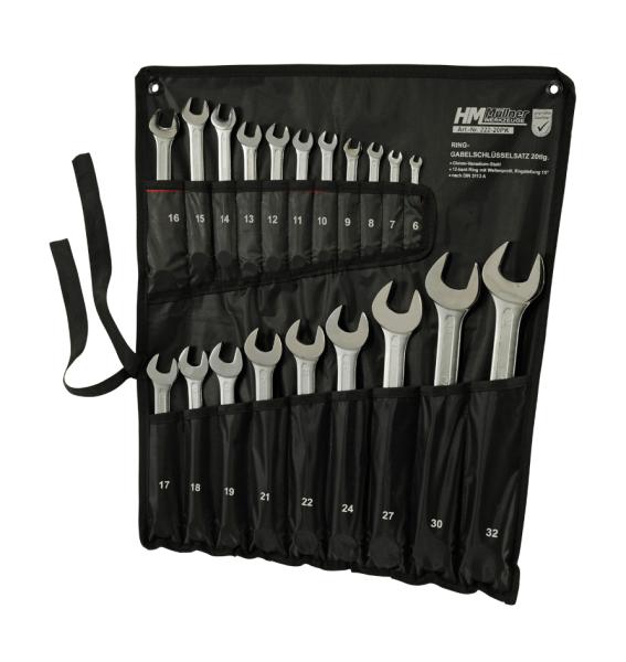 HM Müllner Ring-Gabelschlüssel Satz 20 tlg. 222-20PK – Typabbildung