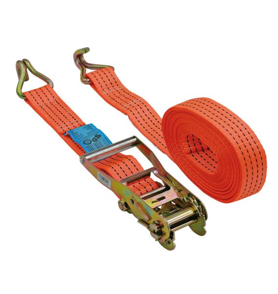 HM Müllner Zurrgurt 12mtr, 50mm, Druckratsche, Spitzhaken – Typabbildung