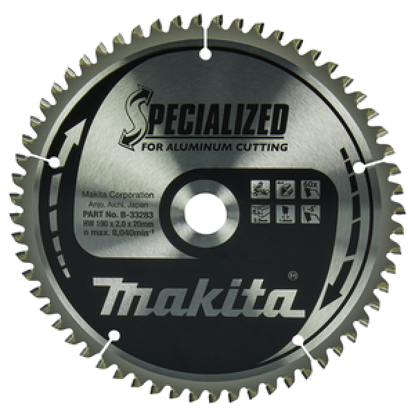 Makita Kreissägeblatt Specialized 190 × 20 mm, 60 Zähne B-33283