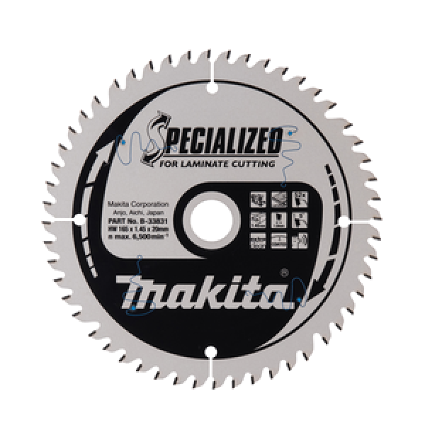 Makita Kreissägeblatt Specialized 165 × 20 mm, 52 Zähne B-33831