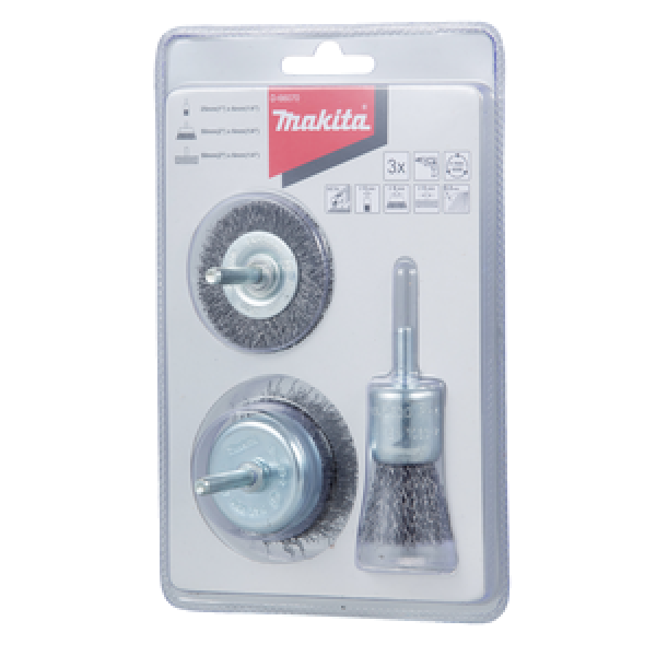 Makita Rundbürsten-Set 3-tlg D-66070