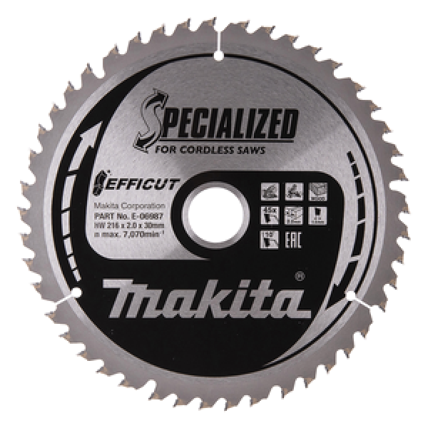 Makita Kreissägeblatt Efficut 216 × 30 mm, 45 Zähne E-06987