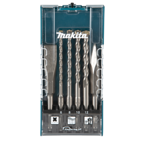 Makita SDS-Plus-Bohrer-Meißel-Set Centering Tip, 6-teilig E-15746