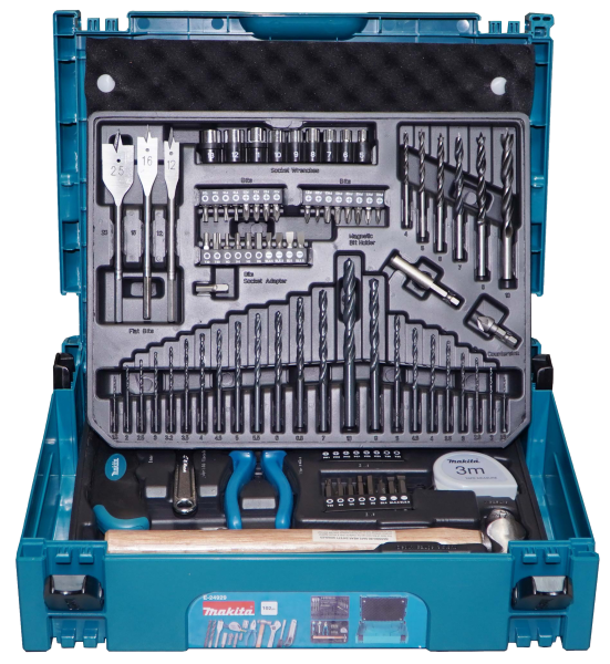 Makita Bohrer- und Bitset mit Handwerkzeugen, 102-teilig E-24929