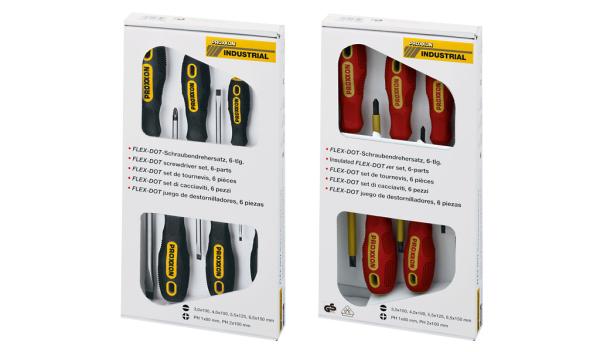 Proxxon FLEX-DOT-Schraubendrehersatz für Kreuzschlitz und Schlitz, 6-teilig 22604 – Herstellerabbildung (Typ- oder Sortimentsabbildung)