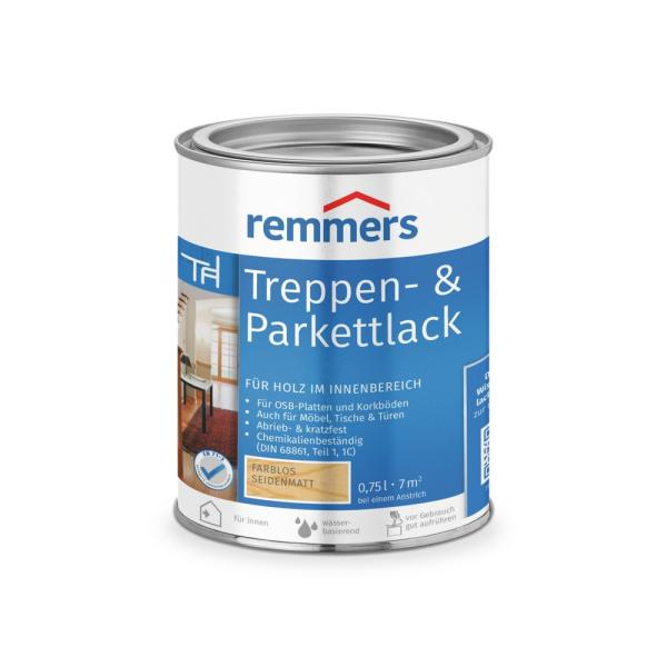 Remmers Treppen- & Parkettlack – farblos, seidenmatt – 0,75 l