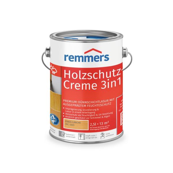 Remmers Holzschutz-Creme 3in1 – Pinie/Lärche – 2,5 l