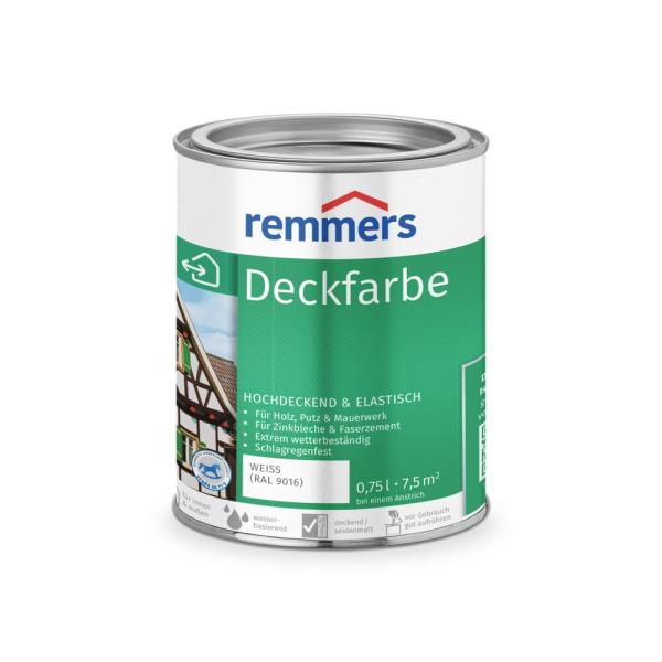 Remmers Deckfarbe – weiß – 0,75 l
