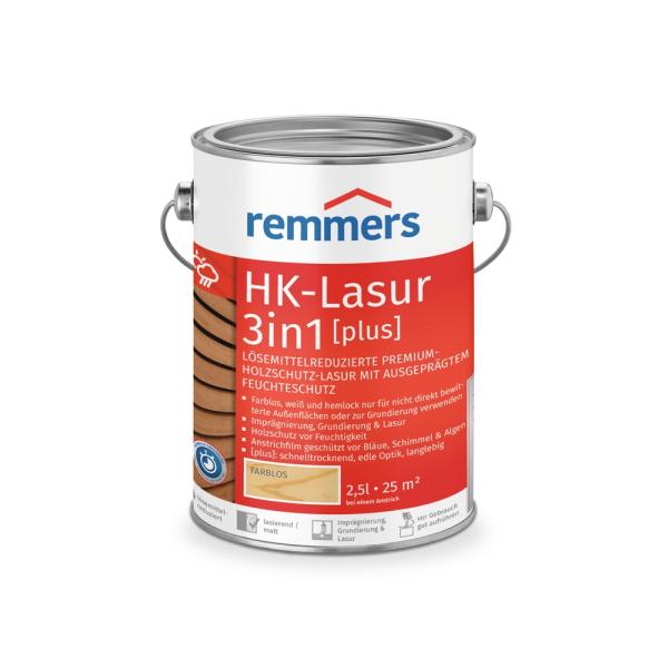 Remmers HK-Lasur 3in1 [plus] – farblos – 2,5 l