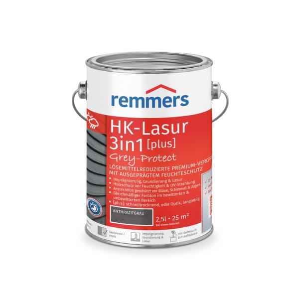 Remmers HK-Lasur 3in1 [plus] – anthrazitgrau – 2,5 l