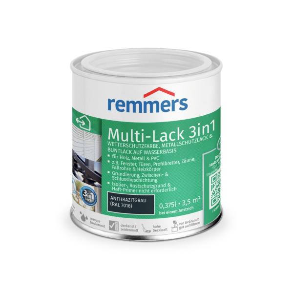 Remmers Multi-Lack 3in1 – anthrazitgrau (RAL 7016) – 0,375 l