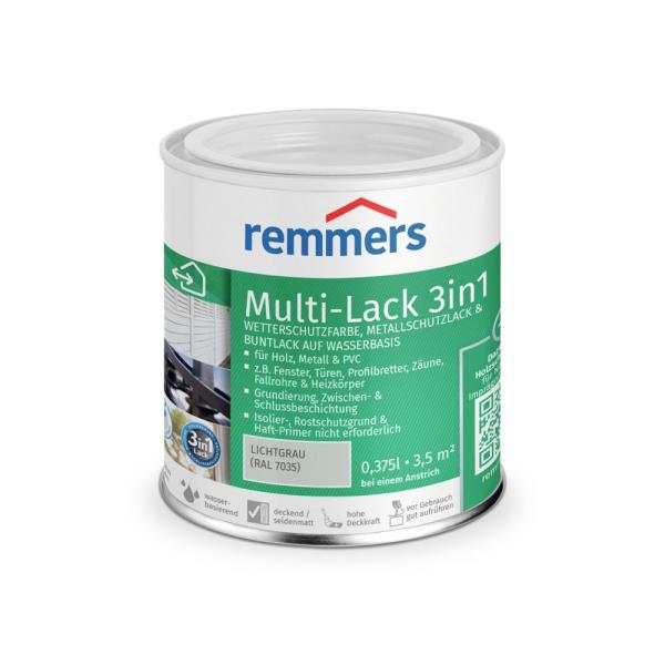 Remmers Multi-Lack 3in1 – lichtgrau (RAL 7035) – 0,375 l