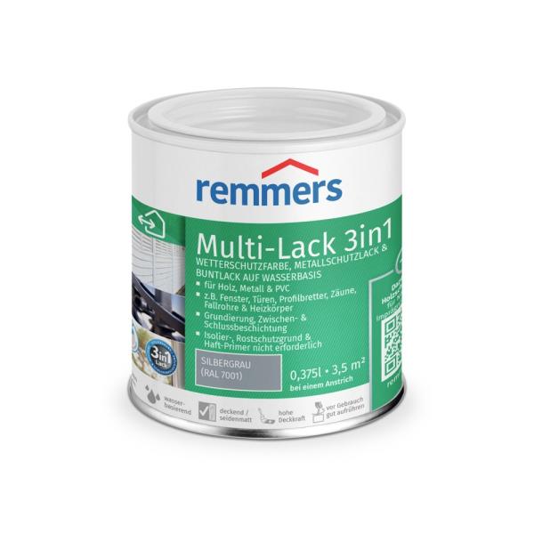 Remmers Multi-Lack 3in1 – silbergrau (RAL 7001) – 0,375 l