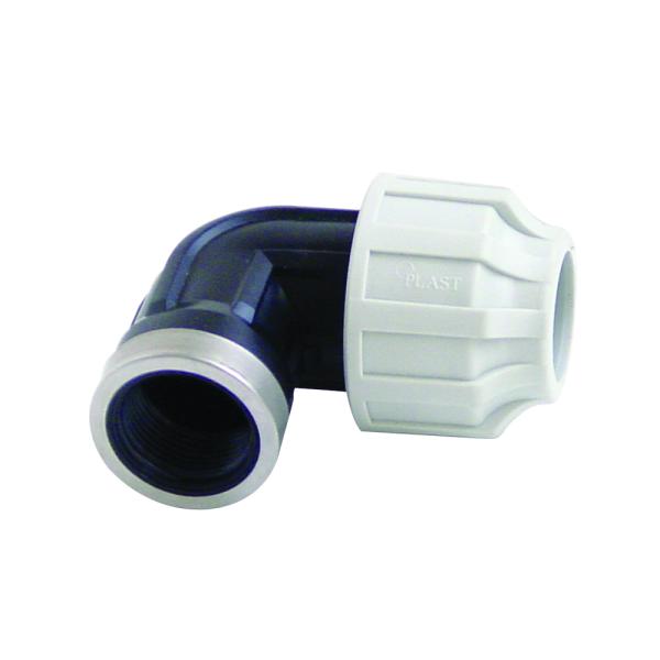 Sirocco PP-Winkelkupplung 90° mit Innengewinde 32 mm x 1 Zoll – Produktabbildung